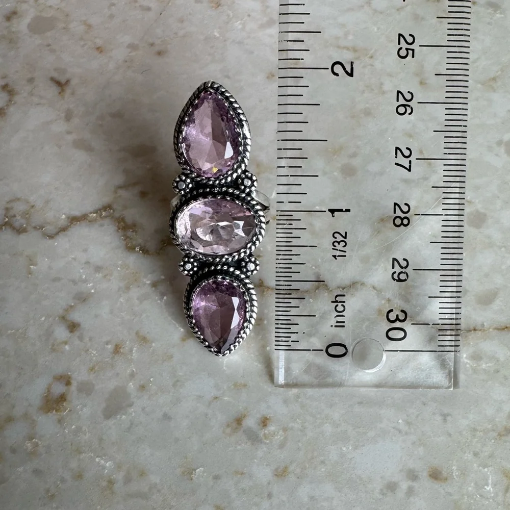 NWOT Sundance Wildflower Embrace Ring, Pink Kunzite, Sterling Silver - Picture 7 of 9